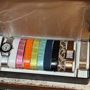 Gossip Women's Watch Set with Colorful Bands
